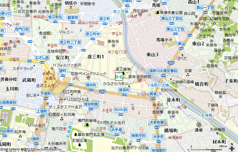 山崎コンタクト付近の地図